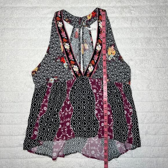 Free People Dream Darlin' Boho V-Neck Halter Tank Top - Picture 9 of 10